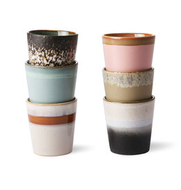 HK Living 70s ceramics: Coffee Mugs (set of 6) Oberon-mix