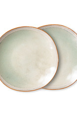 HK Living 70s ceramics: Side Plates (set of 2)-mist new