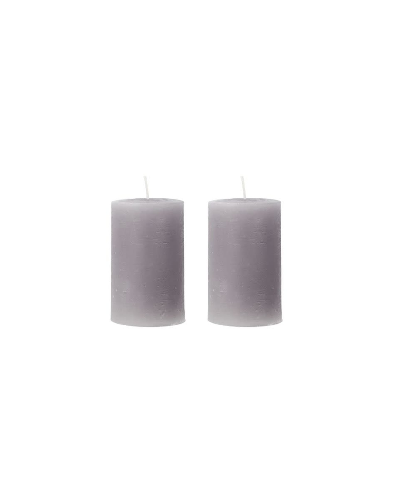 House Doctor Pillar candle set of 2pcs.-grey