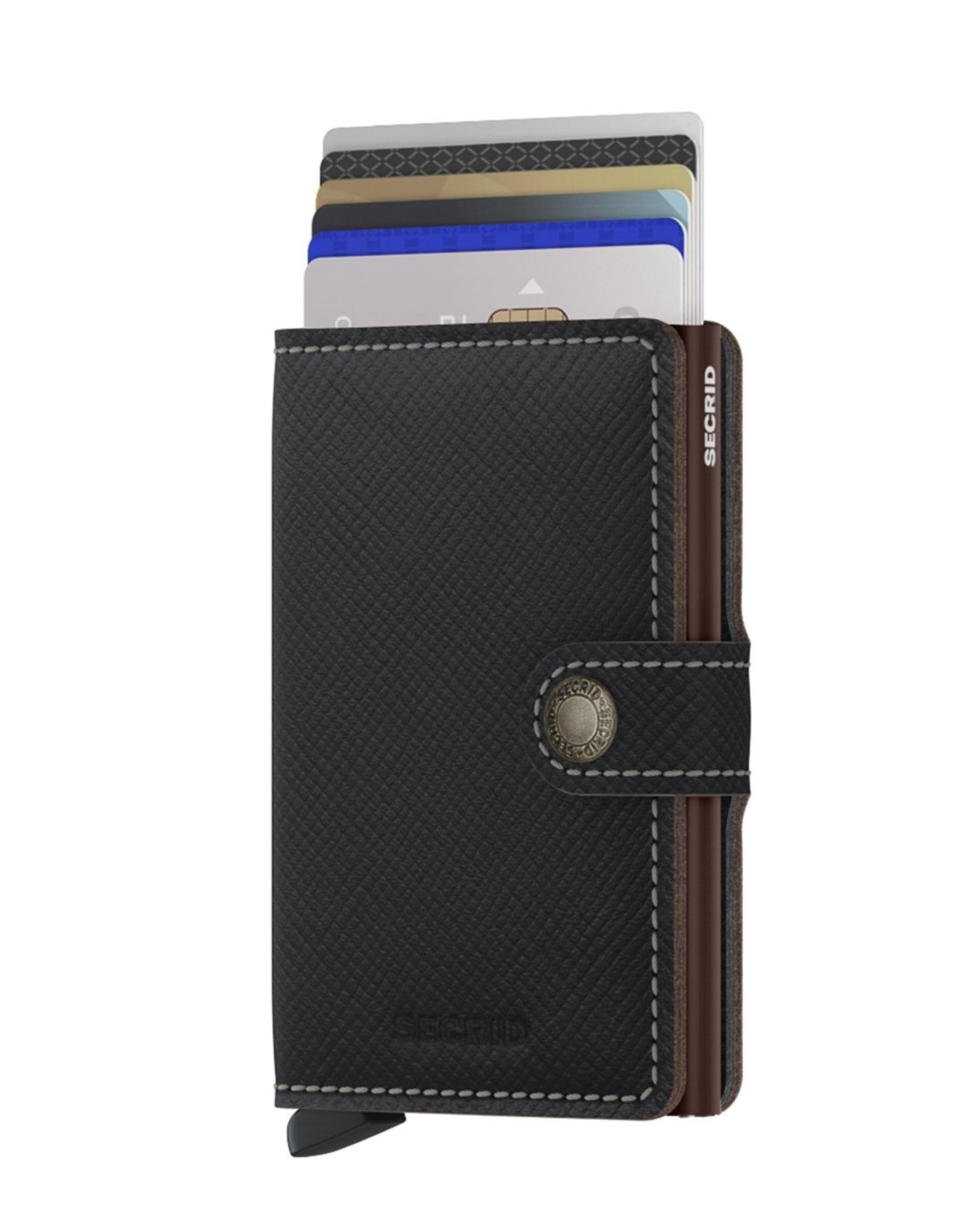 Secrid Miniwallet Saffiano-brown