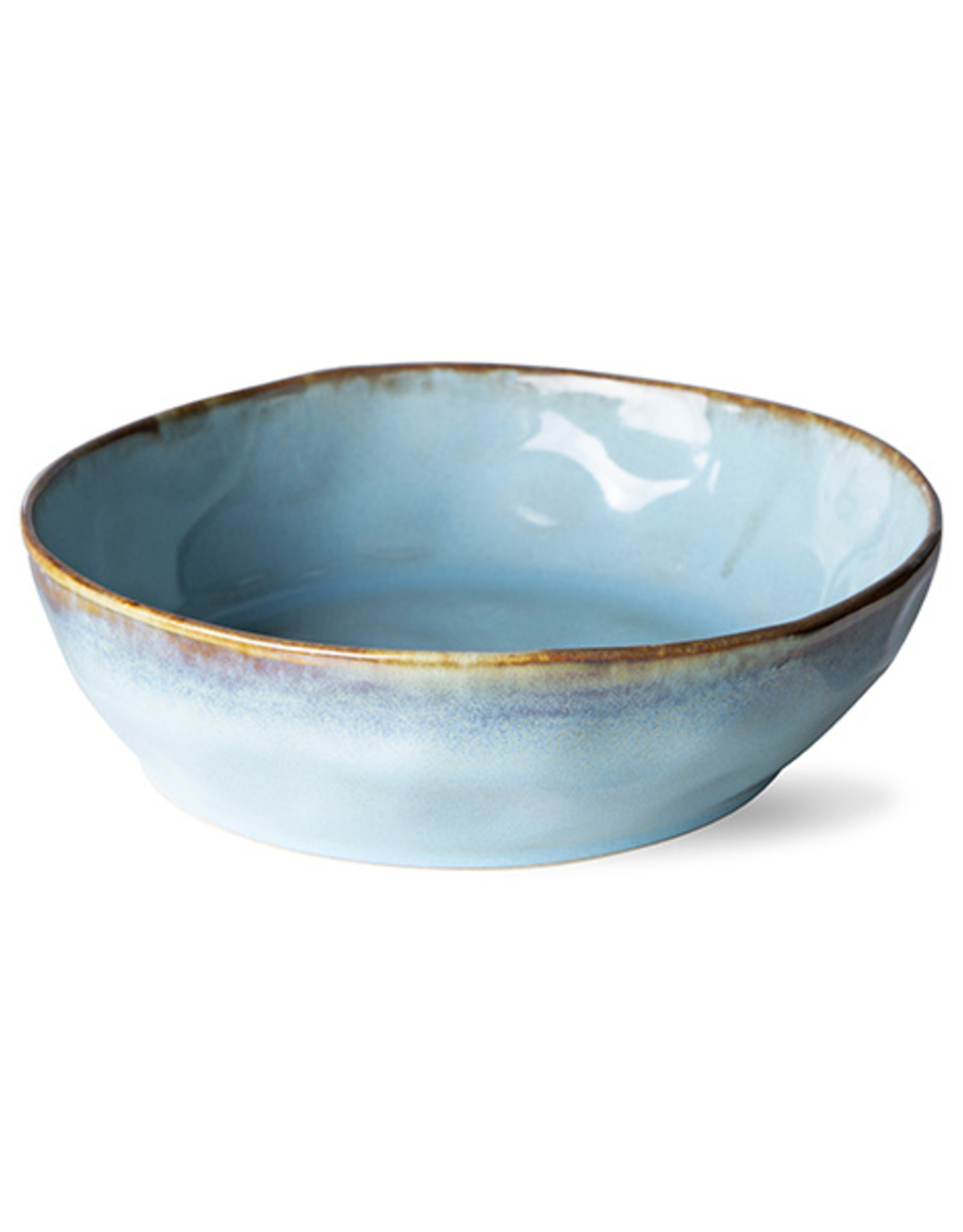 HK Living 70s ceramics: Pasta Bowls (set of 2)-lagune