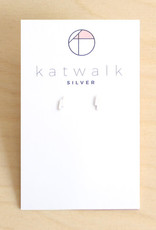 Katwalk Silver Oorbellen Studs Double Bar Fine-silver