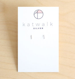 Katwalk Silver Oorbellen Studs Small dots line-silver