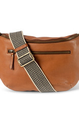 O My Bag Drew Maxi Bum Bag / Checkered Strap-wild oak (Soft Grain leather)