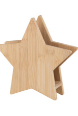 Räder Servethouder Star 18x18x5cm-wood bamboo