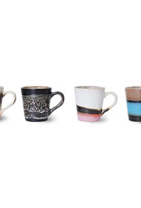 HK Living 70s ceramics: Espresso Mugs (set of 4) Rebel Rebel-mixed