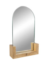 Zusss Tafelspiegel op houten voet-naturel