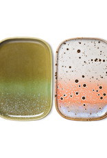 HK Living 70s ceramics: Small Trays (set of 2) Atlas-mixed