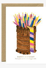 Wenskaart-Happy Birthday Bigger Cake