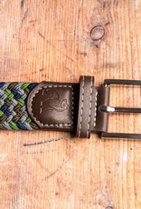 Swole Panda Woven Belt Recycled-green/blue zigzag