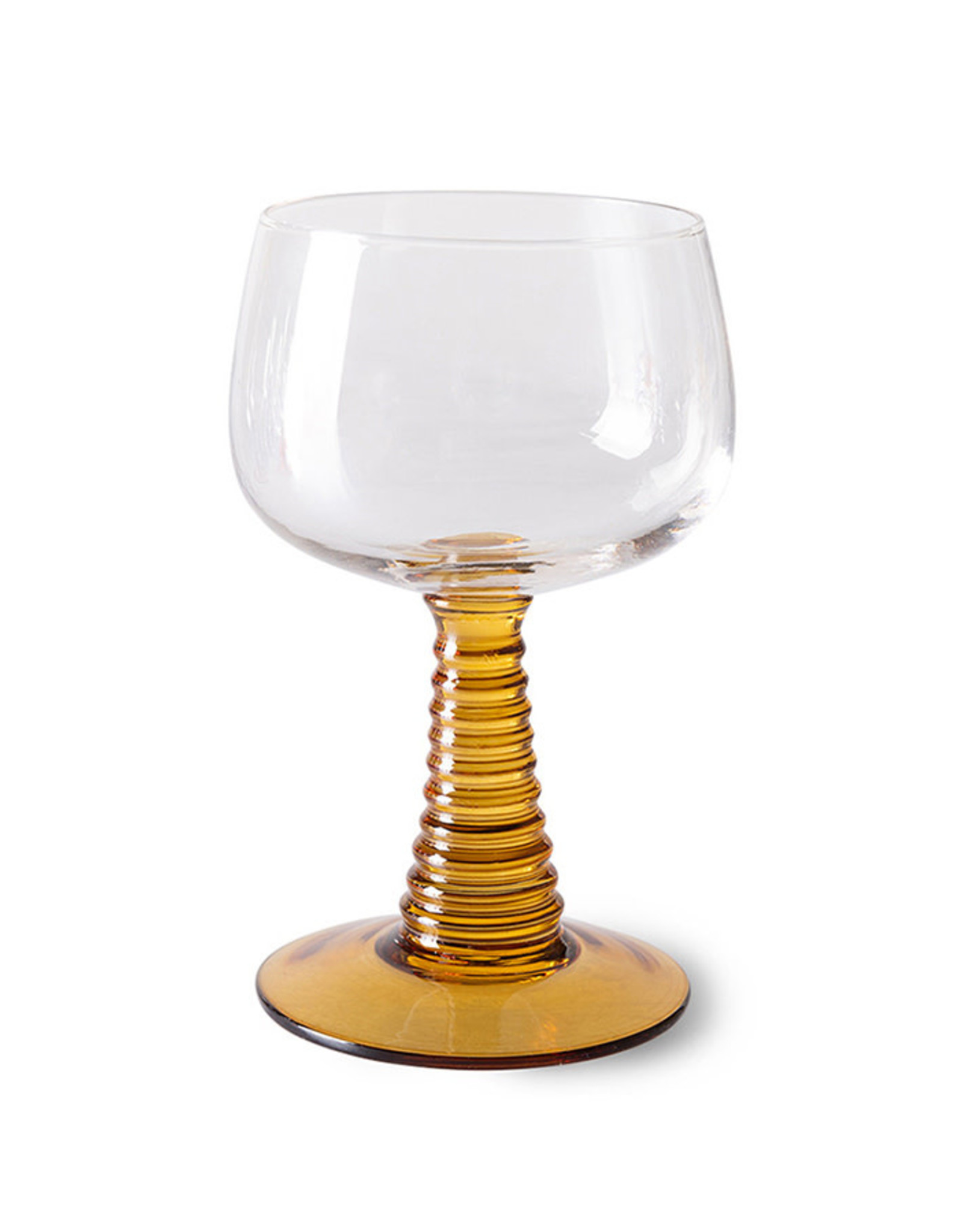 HK Living Swirl Wine Glass High-ochre