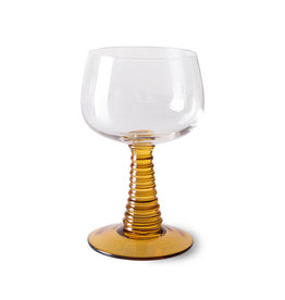 HK Living Swirl Wine Glass High-ochre