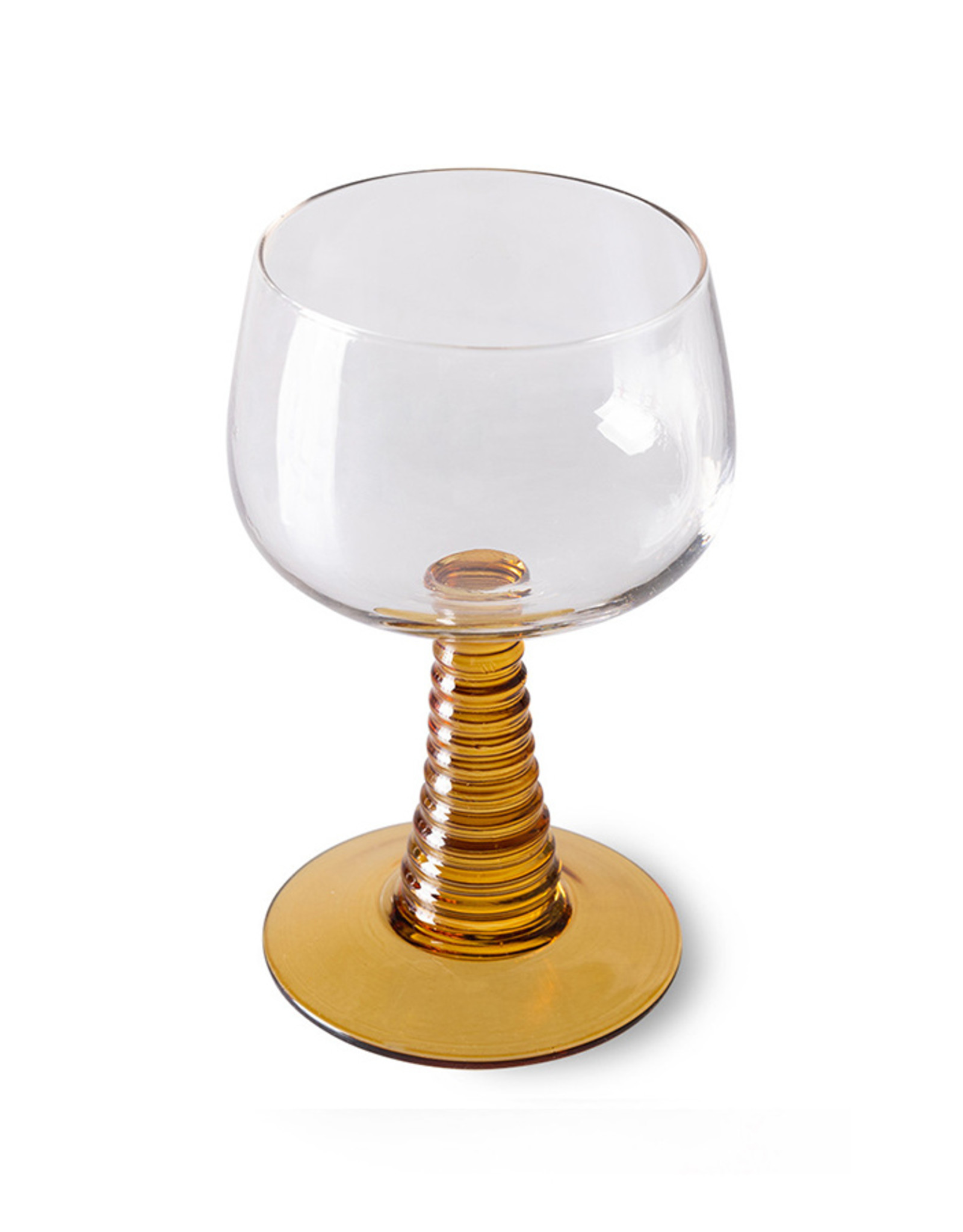 HK Living Swirl Wine Glass High-ochre