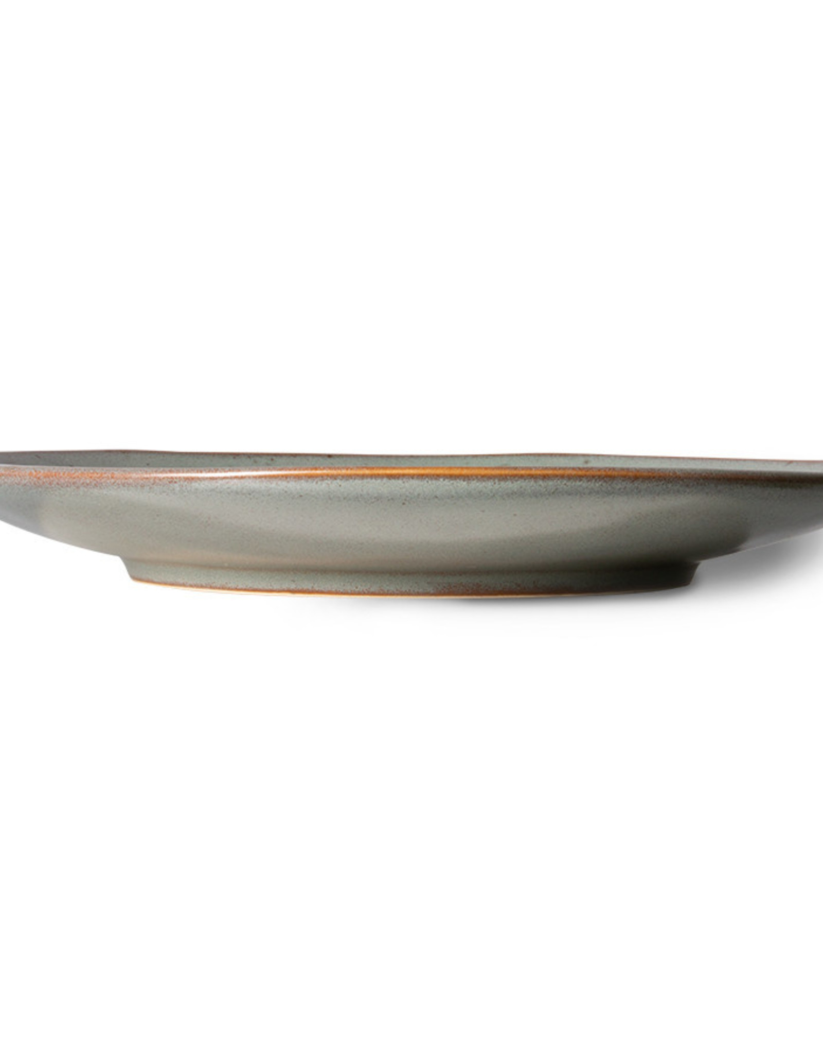 HK Living 70s ceramics: Dinner Plates (set of 2)-mineral