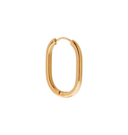 Label Kiki Oorbel Single Hoop Small Oval-gold