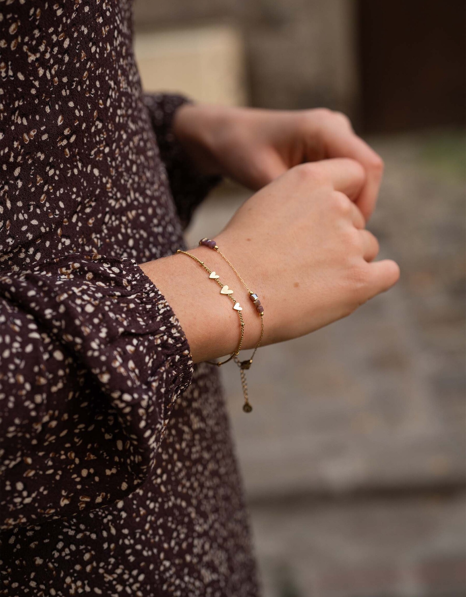 Zusss Armbandjes Set Vriendschap Hartjes-goud