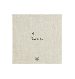 Zusss Servetten ‘Love’ 16,5x16,5cm-linnenlook