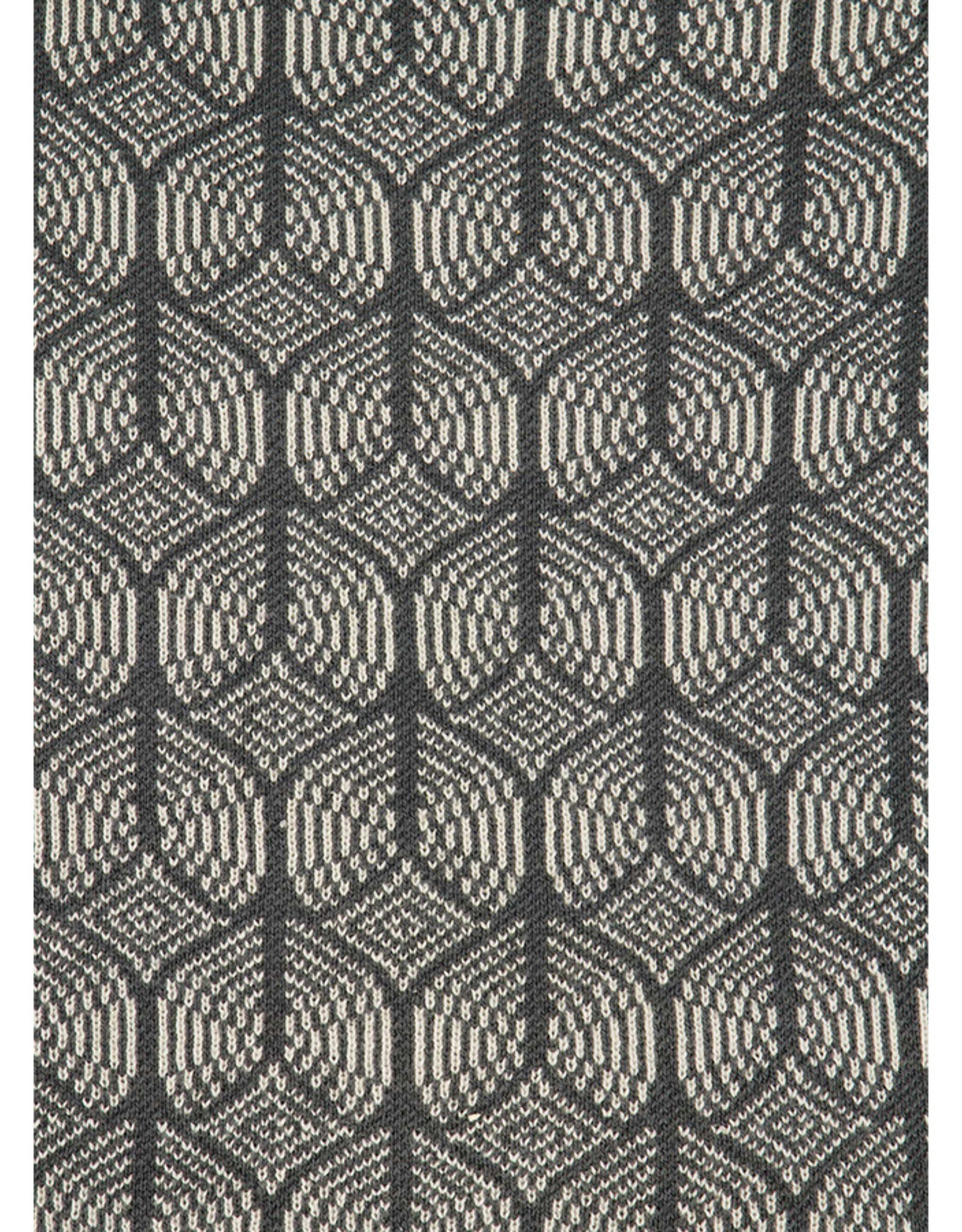 Zusss Plaid Fijn Gebreid 170x130cm-antracietgrijs/off white