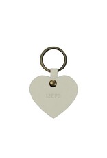 Leeff Sleutelhanger Hart ‘Liefs’ 7x7cm-beige