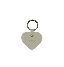 Leeff Sleutelhanger Hart ‘Love’ 7x7cm-beige