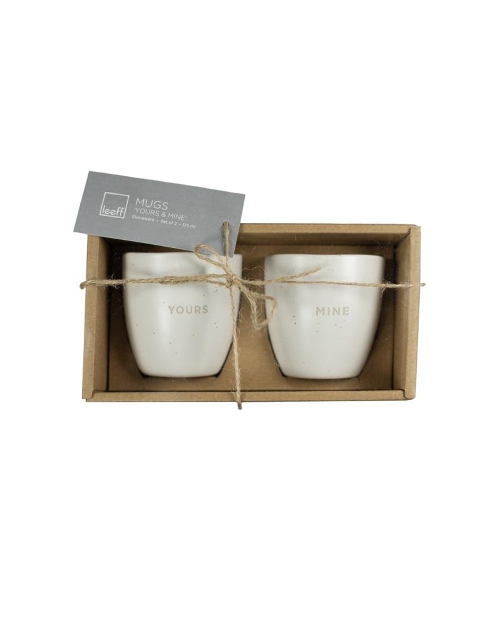 Leeff Giftset mokken ‘Yours & Mine’ 175ml-wit