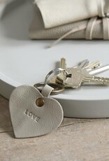 Leeff Sleutelhanger Hart ‘Love’ 7x7cm-beige