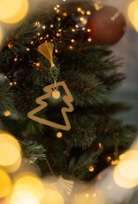 Zusss Hanger metaal Rond Kerstboom-goud