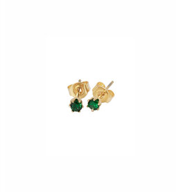 Ellen Beekmans Oorbellen Studs Mini Stone-green