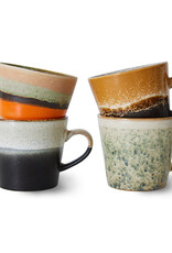 HK Living 70s ceramics: Cappuccino Mugs (set of 4) Verve-mixed