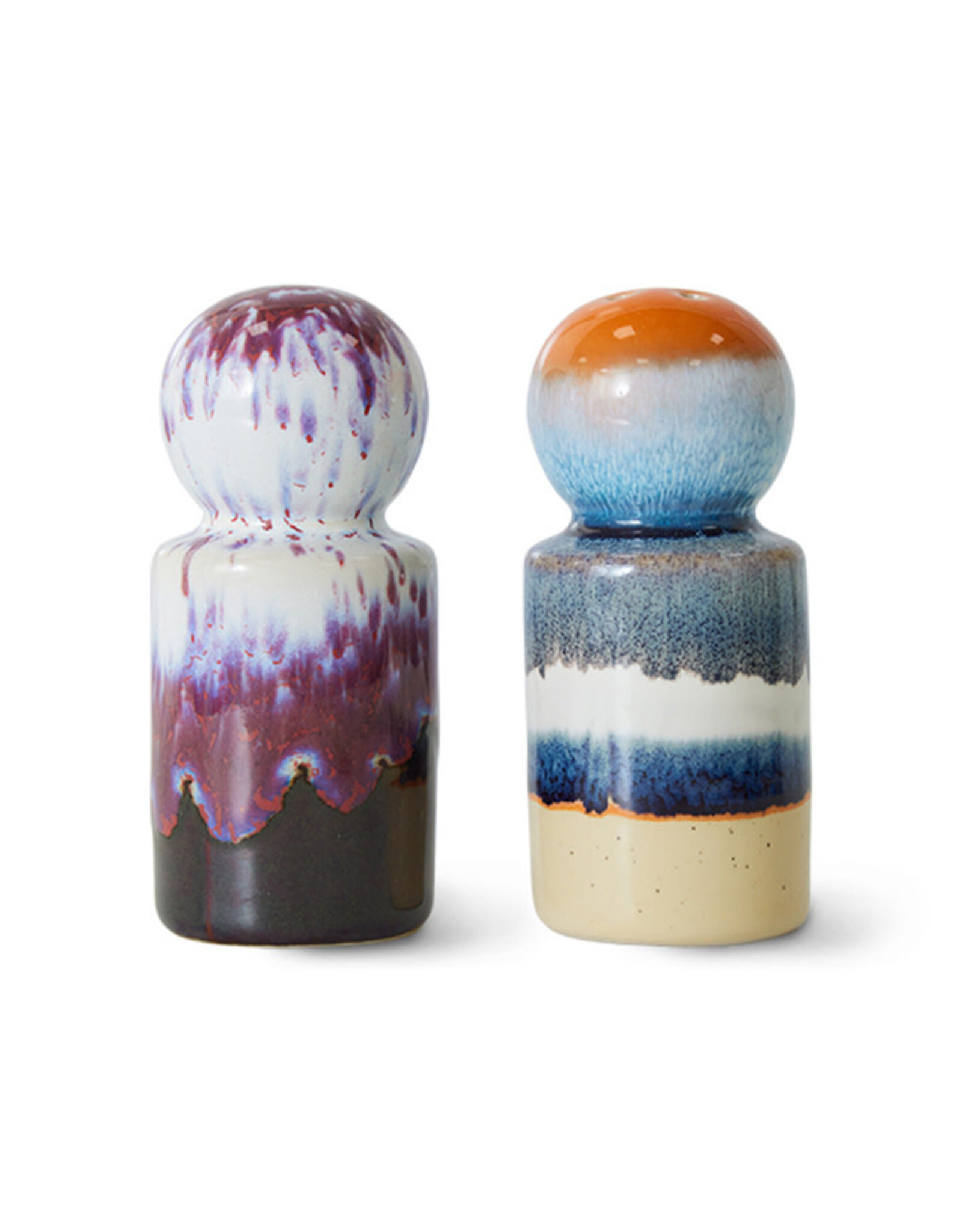 HK Living 70s ceramics: Pepper & Salt jar (set of 2)-stargaze