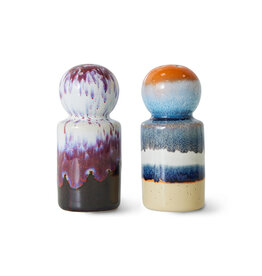 HK Living 70s ceramics: Pepper & Salt jar (set of 2)-stargaze