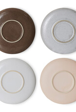 HK Living 70s ceramics: Saucers (set of 4) Big Sur-mixed