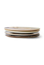HK Living 70s ceramics: Saucers (set of 4) Big Sur-mixed