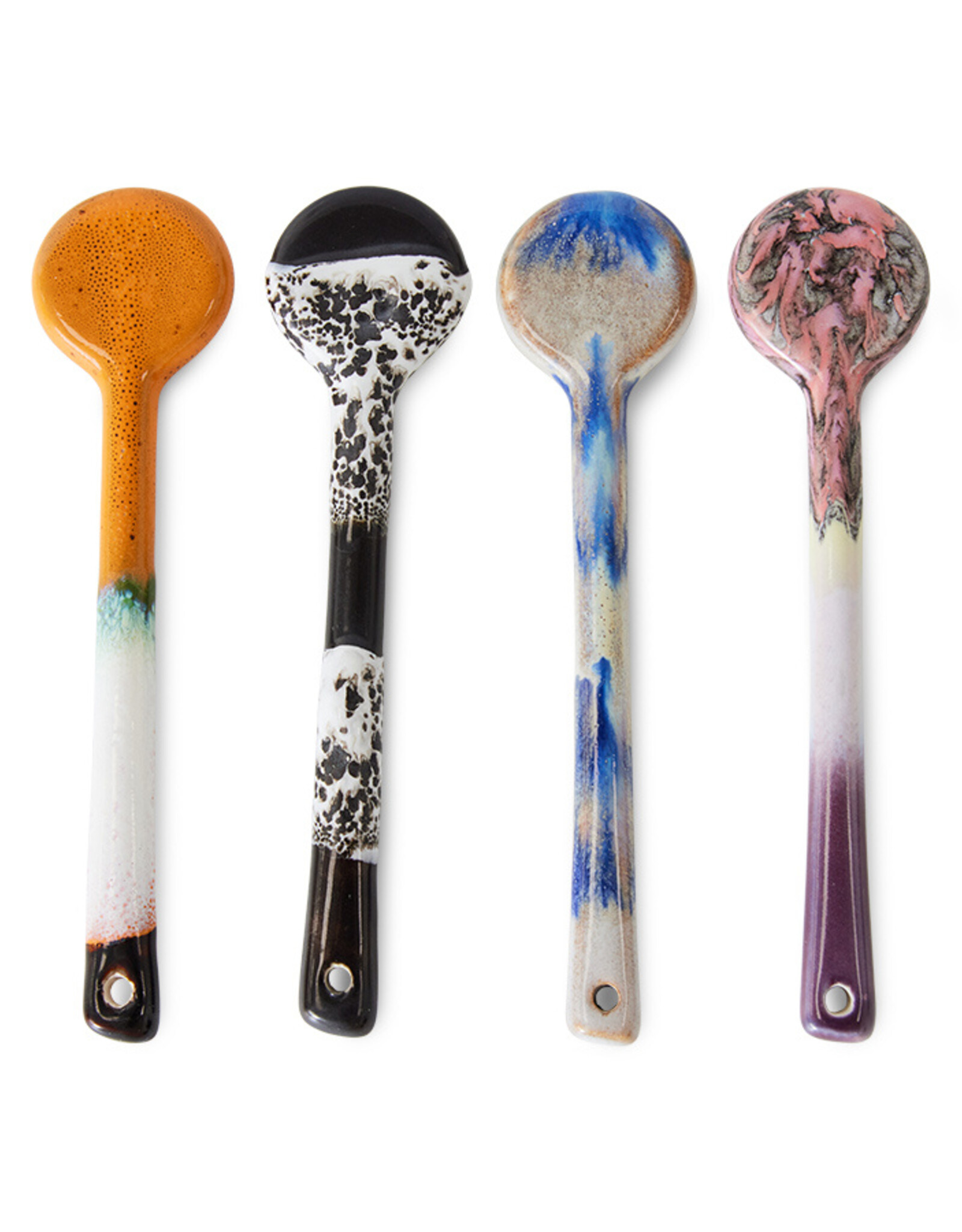 HK Living 70s ceramics: Spoons Medium (set of 4) Force-mix