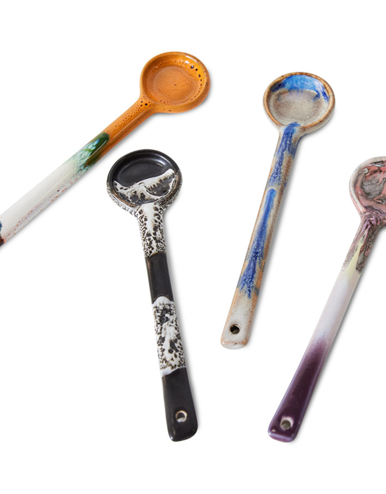 HK Living 70s ceramics: Spoons Medium (set of 4) Force-mix