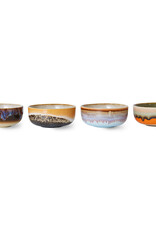 HK Living 70s ceramics: Tapas Bowls (set of 4) Crystal-mix