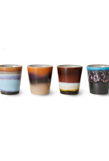 HK Living 70s ceramics: Ristretto Mugs (set of 4) Solar-mixed