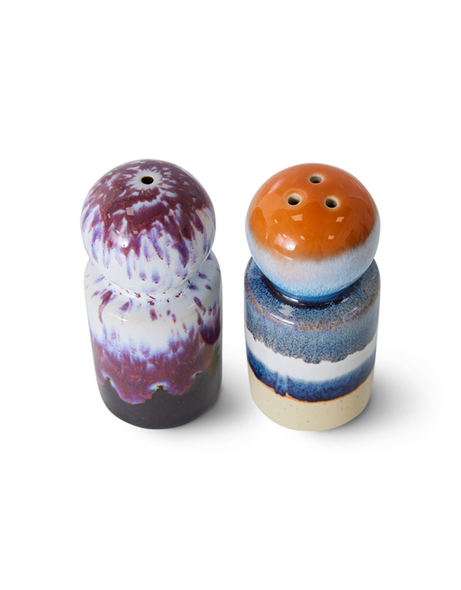 HK Living 70s ceramics: Pepper & Salt jar (set of 2)-stargaze