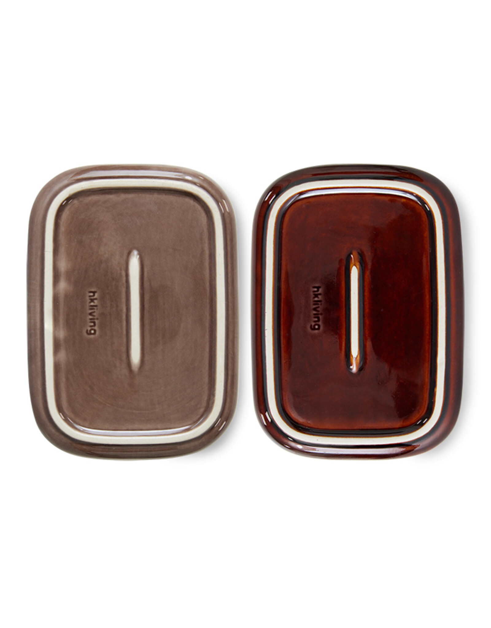 HK Living 70s ceramics: Small Trays (set of 2) Mojave-mixed