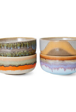 HK Living 70s ceramics: Dessert Bowls (set of 4) Reef-mix