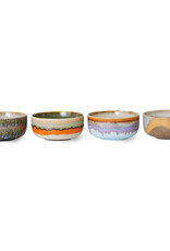 HK Living 70s ceramics: Dessert Bowls (set of 4) Reef-mix