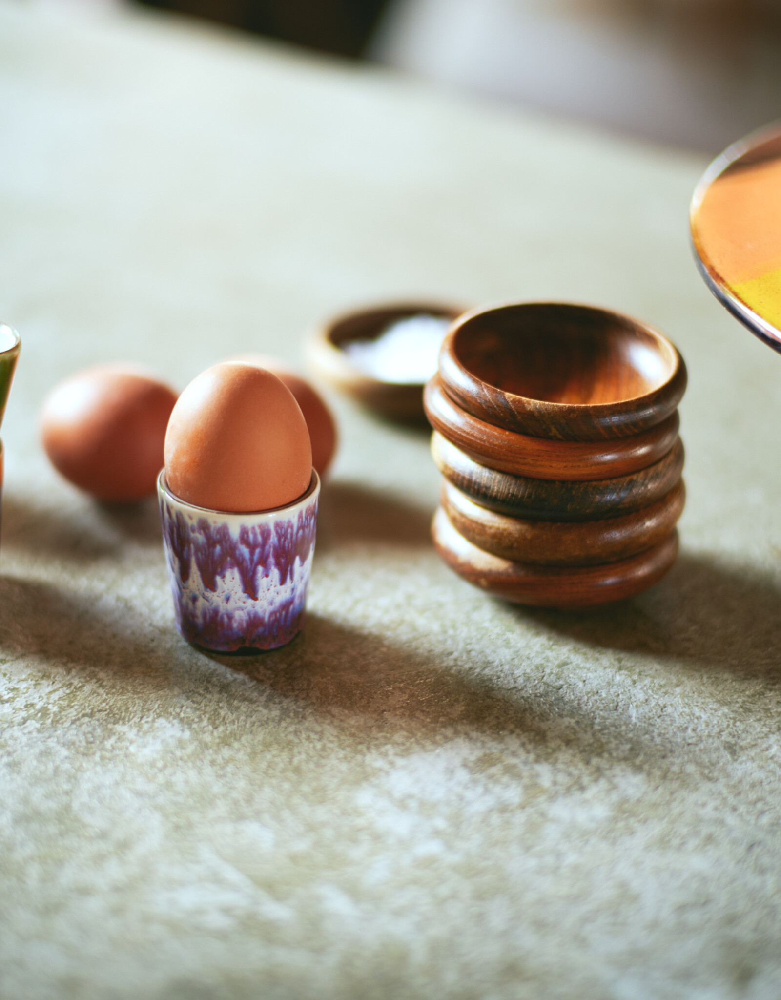 HK Living 70s ceramics: Egg Cups-granite