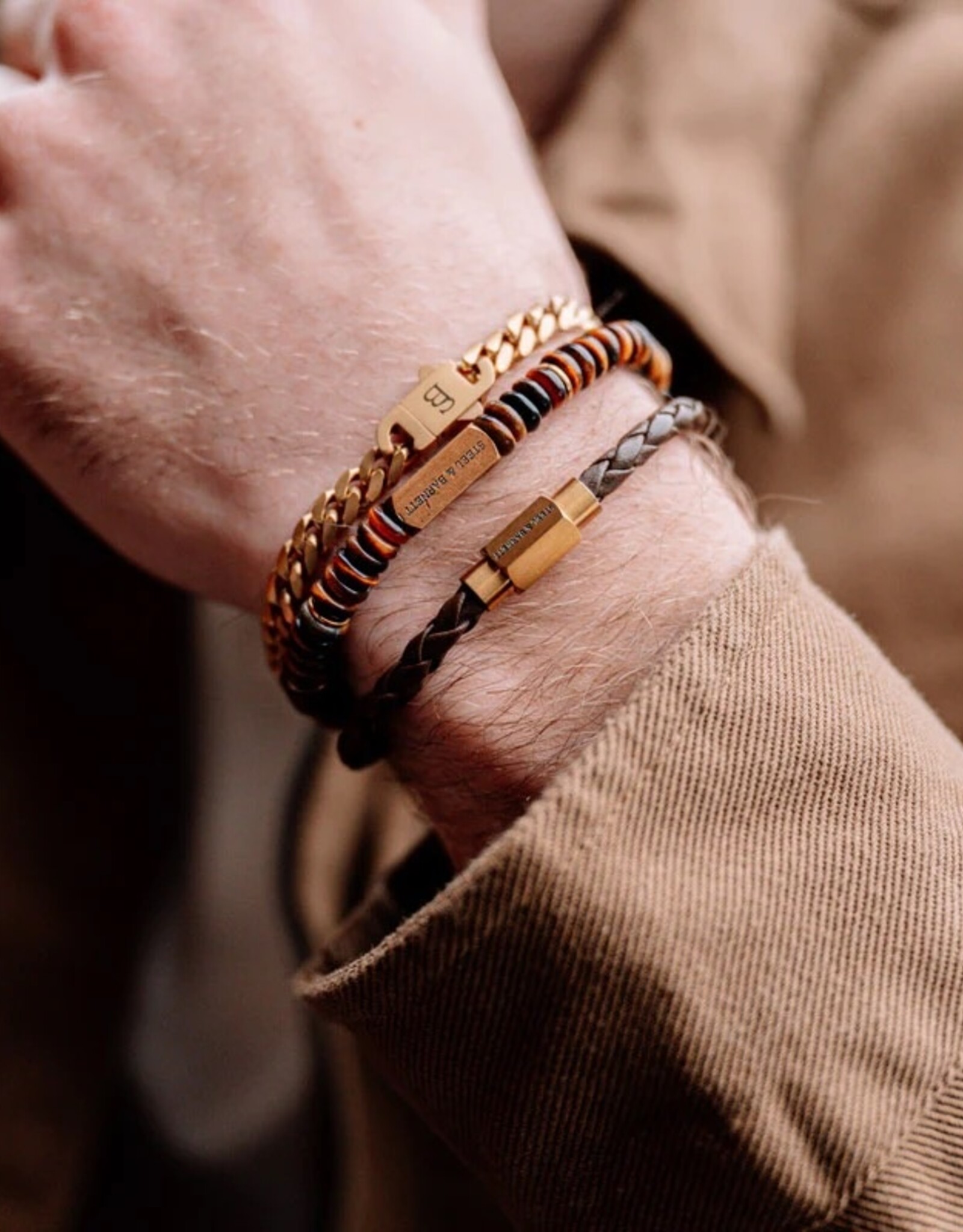 Steel & Barnett Men Bracelet Svelte Stephen-gold