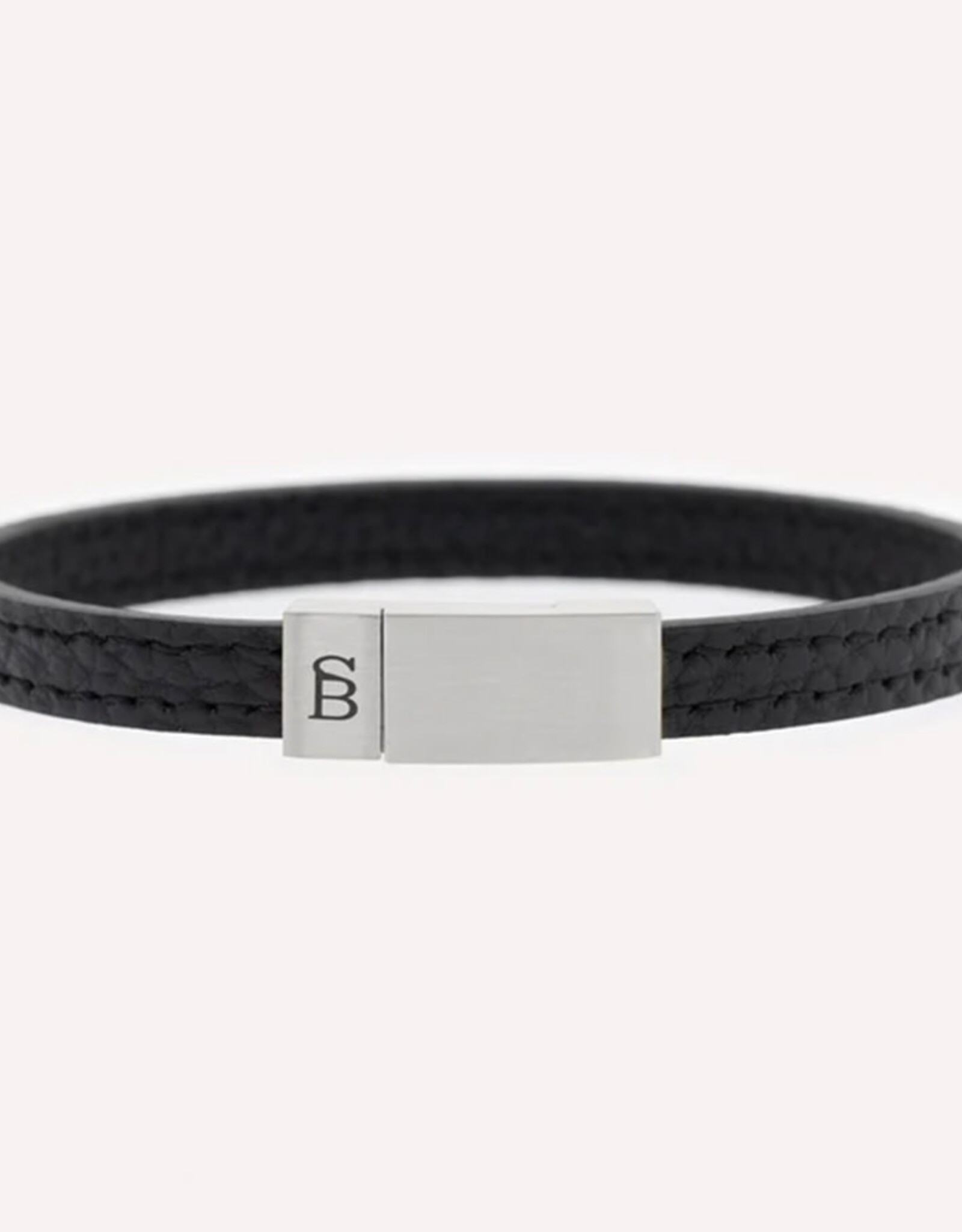 Steel & Barnett Men Bracelet Grady Leather-black