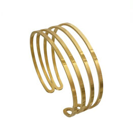 Ellen Beekmans Armband Bangle Wide 4 Lines-gold