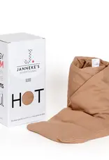 Janneke's Warmtesjaal Warmtesjaal Rib Katoen-cacao