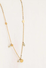 Zusss Ketting met Rondjes-goud/saliegroen