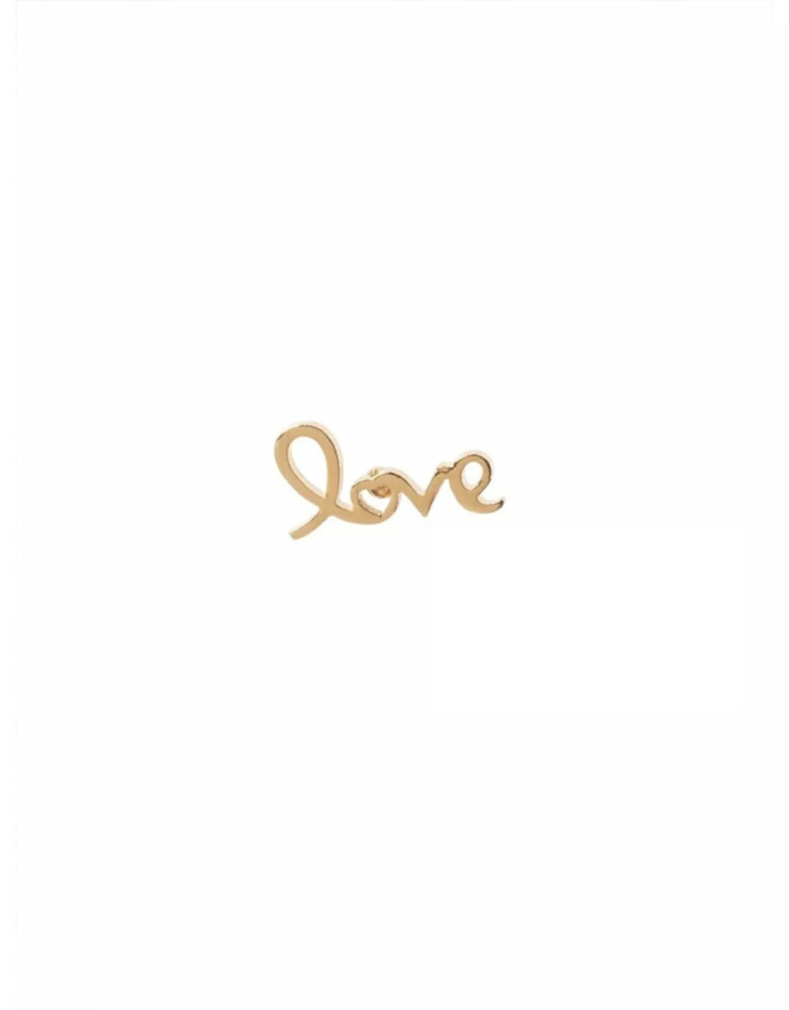 Ellen Beekmans Oorbel Single Stud 'Love'-gold