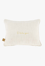 Zusss Kussen ‘I like you’ 35x25cm-peper en zout/goud