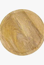 Zusss Stylingbord Hout met gouden randje 40 cm-naturel